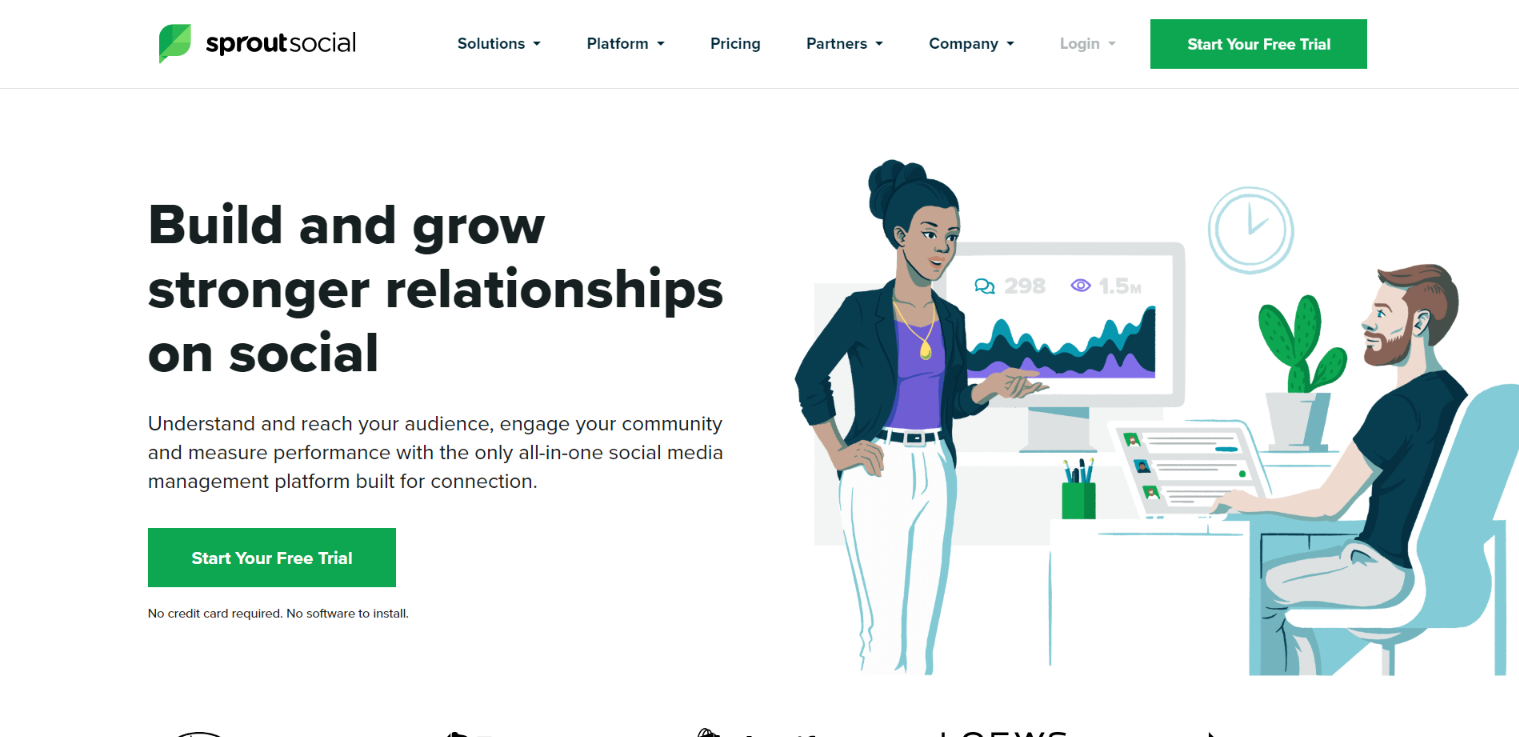 Sprout Social homepage