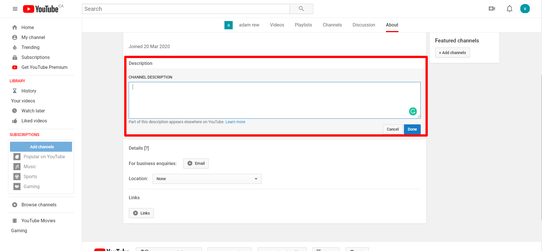 YouTube-channel-description