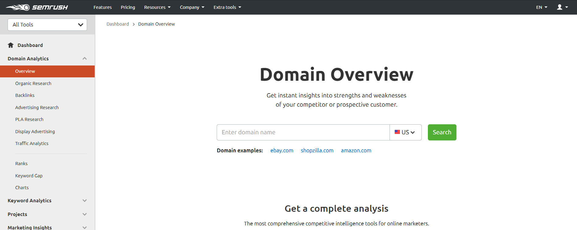 Domain-Overview-SEMrush